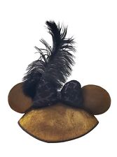 Disney Parks Minnie Mouse Ears Hat - Bronze Gold Flapper Feather Roaring 20s picture