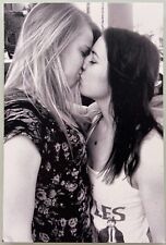 Lesbian KISS Affectionate Couple Women Kissing Gay Interest REPRINT Photo picture