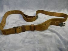 ORIGINAL AUTHENTIC WWII US ARMY BROWN LEATHER M1 SPRINGFIELD RIFLE SLING STRAP picture