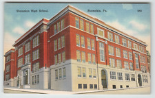 Postcard Vintage Linen Shamokin High School in Shamokin, PA. picture