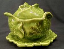 Vintage 1976 Holland Mold Cabbage Dish With Lid And Tray Signed Dorothy Young picture