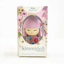 Aina Kimmidoll Collection Keychain Japanese Kokeshi 2in Lavender Hair with Box picture