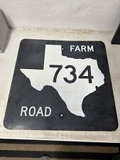 Authentic Retired Texas Farm Road 734 Highway Street Sign picture