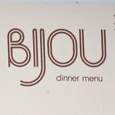 Vintage 1980s Bijou Restaurant Menu Maitre 'd Bob Kimoto Southfield Michigan picture