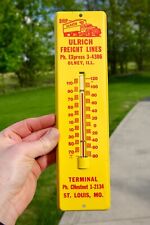 Vintage Ulrich Semi Truck metal advertising thermometer Sign St Louis Missouri picture