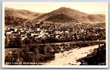 Roseburg OR Aerial View On The South Umpqua River~Calapooya Mountains~RPPC c1927 picture