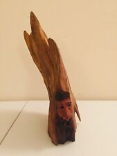 CARVED DRIFTWOOD WITH OLD MAN LONG BEARD ON SIDE 10