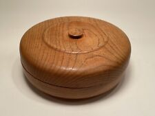 Vintage Round Wood Box With Lid. 7.5”. picture
