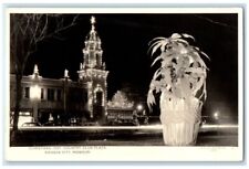 1937 Country Club Plaza View Christmas Scene Kansas City MO RPPC Photo Postcard picture