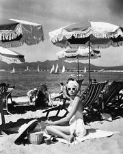To Catch A Thief 1955 Grace Kelly iconic sitting on Cannes beach 24x36 Poster picture