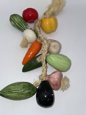 Mexican Rope Ristra Ceramic Vegetables Wall Hanging 12” picture