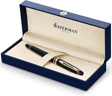 Waterman Expert Fountain Pen, Gloss Black With 23k Gold Trim and Gift Box (Fine) picture