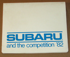 VINTAGE 1982 SUBARU VS THE COMPETITION DEALER COMPARISON BINDER/TOYOTA/FORD/CHEV picture