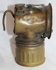 ANTIQUE MINERS JUSTRITE 1912-1915 BRASS CARBIDE LAMP - 1919 BASE picture
