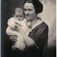 ID'd c1910s Mother & Baby RPPC Real Photo Postcard Marjorie Marie Myerholts A122 picture