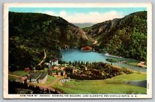 View From Mt Abenaki. Balsams, Lake Gloriette. New Hampshire Vintage Postcard picture