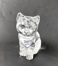 Princess House 24% Lead Crystal Paperweight - Kitten Cat Figurine 3.5” picture