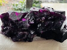 ESTATE Stunning Large Purple Fluorite Cube Specimen 11.75 # / 11” X 4.5” X 7” picture