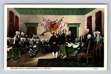 Washington DC, Declaration of Independence Painting at Capitol Vintage Postcard picture