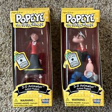 Popeye The Sailor Man Olive Oyl 3-D Animator Action Puppet Lot Of 2 picture