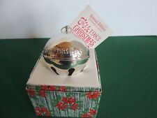 1983 WALLACE SILVERSMITHS CHRISTMAS SLEIGH BELL ORNAMENT w/BOX & BROCHURE picture