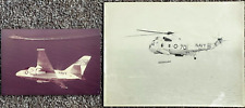 Set Of 2 Vintage Photo Of  Helicopter&Airplane  Personal Photo Only One Of Kind picture