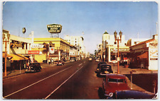 Main Street Looking North Santa Ana CA California Signs Cars Western Auto postca picture
