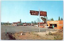 Postcard Crescent Lake Junction OR Peter Dan's Cafe And Sporting Goods 1950s B32 picture