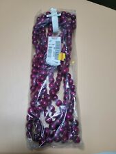 Silvestri Purple Wood Bead Christmas Tree Garland Wooden Cranberries 108”/9ft picture
