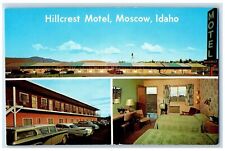 c1950's Hillcrest Motel Multiple View Room Parking Area Moscow Idaho ID Postcard picture