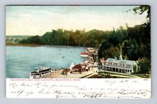 Macatawa MI-Michigan, Macatawa Bay and Landing, Antique Vintage Postcard picture