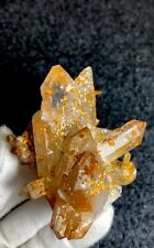 230 GM Unique Golden Quartz Crystals Mineral Specimen From Baluchistan Pakistan picture