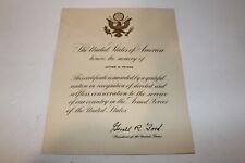 President Gerald R. Ford Signed Correspondence Honors Memory Armed Forces  picture