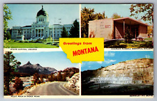 Postcard  Greetings from Montana Multi View     A 17 picture
