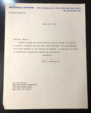 1998 William F. Buckley Jr. Signed Letter - National Review Mag. and Firing Line picture