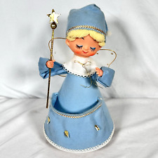 Vintage Retro Blue Angel Decor Mid Century MCM Christmas Made in Japan picture