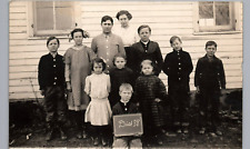 TALMAGE KANSAS SCHOOL HOUSE STUDENTS c1910 real photo postcard rppc ks antique picture