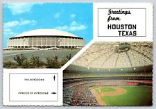 1967 Houston Astrodome Interior Exterior Postcard P5 picture