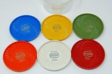 Vintage Best Deal in the Country Coop Co-Op Colorful Coasters in Plastic Case picture