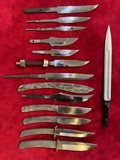 KNIFEMAKER’S SELECTION OF 14 BLADES – FINISHED & SEMI-FINISHED   (834) picture