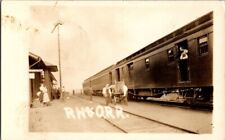 Rome Watertown Ogdensburg RW&O Railroad Depot Train Lyndonville NY RPPC Postcard picture