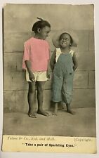 Antique African American Children Girls Postcard 1905 picture