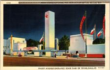 Dallas TX-Texas, Parry Avenue Entrance State Fair, Vintage Postcard picture