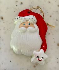 LAST CHANCE  Hand Painted Santa Christmas Ornament picture