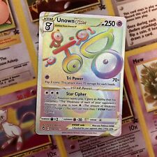 Pokemon Card Unown VSTAR 199/195 Silver Tempest Rainbow Secret Rare NM picture