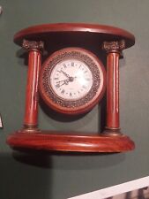 Antique Style Quartz Desk Mantel Shelf Clock Wood  See Pictures  picture