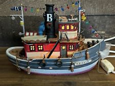 Lemax Village Collection Plymouth Corners Bessie Christmas Lighted Tugboat 2001 picture