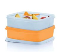 TUPPERWARE Lunch It Small Divided Sections Containers 2 pc Set Great For Travel  picture