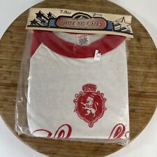 rare vintage 70s 80s Stroh's beer jersey tshirt size Large -  Ringer, sign. picture