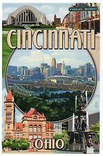 Cincinnati Ohio Montage, Fountain Square, Findlay Market etc. -- Modern Postcard picture